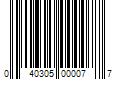 Barcode Image for UPC code 040305000077