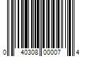 Barcode Image for UPC code 040308000074