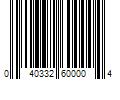 Barcode Image for UPC code 040332600004