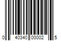 Barcode Image for UPC code 040340000025