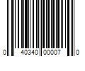 Barcode Image for UPC code 040340000070