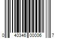 Barcode Image for UPC code 040346000067