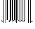 Barcode Image for UPC code 040353000074