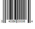 Barcode Image for UPC code 040356000064