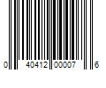 Barcode Image for UPC code 040412000076