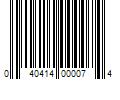 Barcode Image for UPC code 040414000074