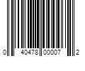 Barcode Image for UPC code 040478000072