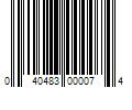 Barcode Image for UPC code 040483000074