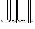 Barcode Image for UPC code 040500000780