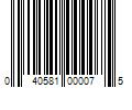 Barcode Image for UPC code 040581000075