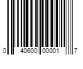 Barcode Image for UPC code 040600000017