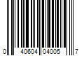 Barcode Image for UPC code 040604040057