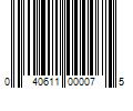 Barcode Image for UPC code 040611000075