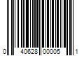 Barcode Image for UPC code 040628000051