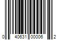 Barcode Image for UPC code 040631000062