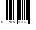 Barcode Image for UPC code 040632000054