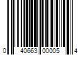 Barcode Image for UPC code 040663000054