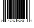 Barcode Image for UPC code 040700000054