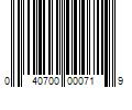 Barcode Image for UPC code 040700000719