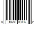 Barcode Image for UPC code 040730000062