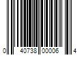 Barcode Image for UPC code 040738000064