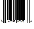 Barcode Image for UPC code 040742000074