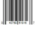 Barcode Image for UPC code 040758518167