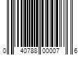 Barcode Image for UPC code 040788000076