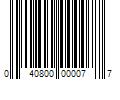 Barcode Image for UPC code 040800000077