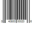 Barcode Image for UPC code 040800000206