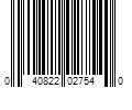 Barcode Image for UPC code 040822027540