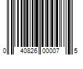 Barcode Image for UPC code 040826000075