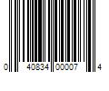 Barcode Image for UPC code 040834000074