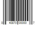 Barcode Image for UPC code 040870000007