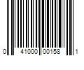 Barcode Image for UPC code 041000001581