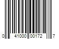 Barcode Image for UPC code 041000001727