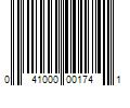 Barcode Image for UPC code 041000001741