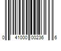 Barcode Image for UPC code 041000002366