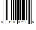 Barcode Image for UPC code 041000002618