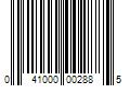 Barcode Image for UPC code 041000002885