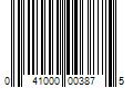 Barcode Image for UPC code 041000003875