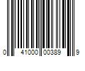 Barcode Image for UPC code 041000003899