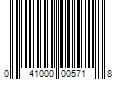 Barcode Image for UPC code 041000005718