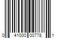 Barcode Image for UPC code 041000007781