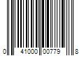 Barcode Image for UPC code 041000007798