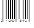 Barcode Image for UPC code 0410000121542