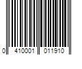 Barcode Image for UPC code 0410001011910