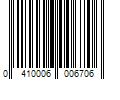 Barcode Image for UPC code 0410006006706