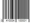 Barcode Image for UPC code 0410034100001