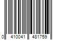 Barcode Image for UPC code 0410041481759